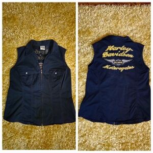 Harley-davidson Black Sleeveless Vest